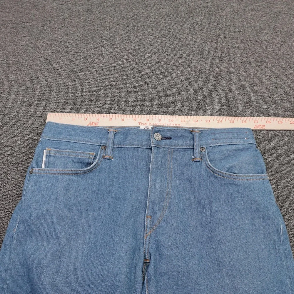 KATO' By Hiroshi Kato The Pen Slim Jeans Mens 31x32 Blue Raw Stretch Denim Pants
